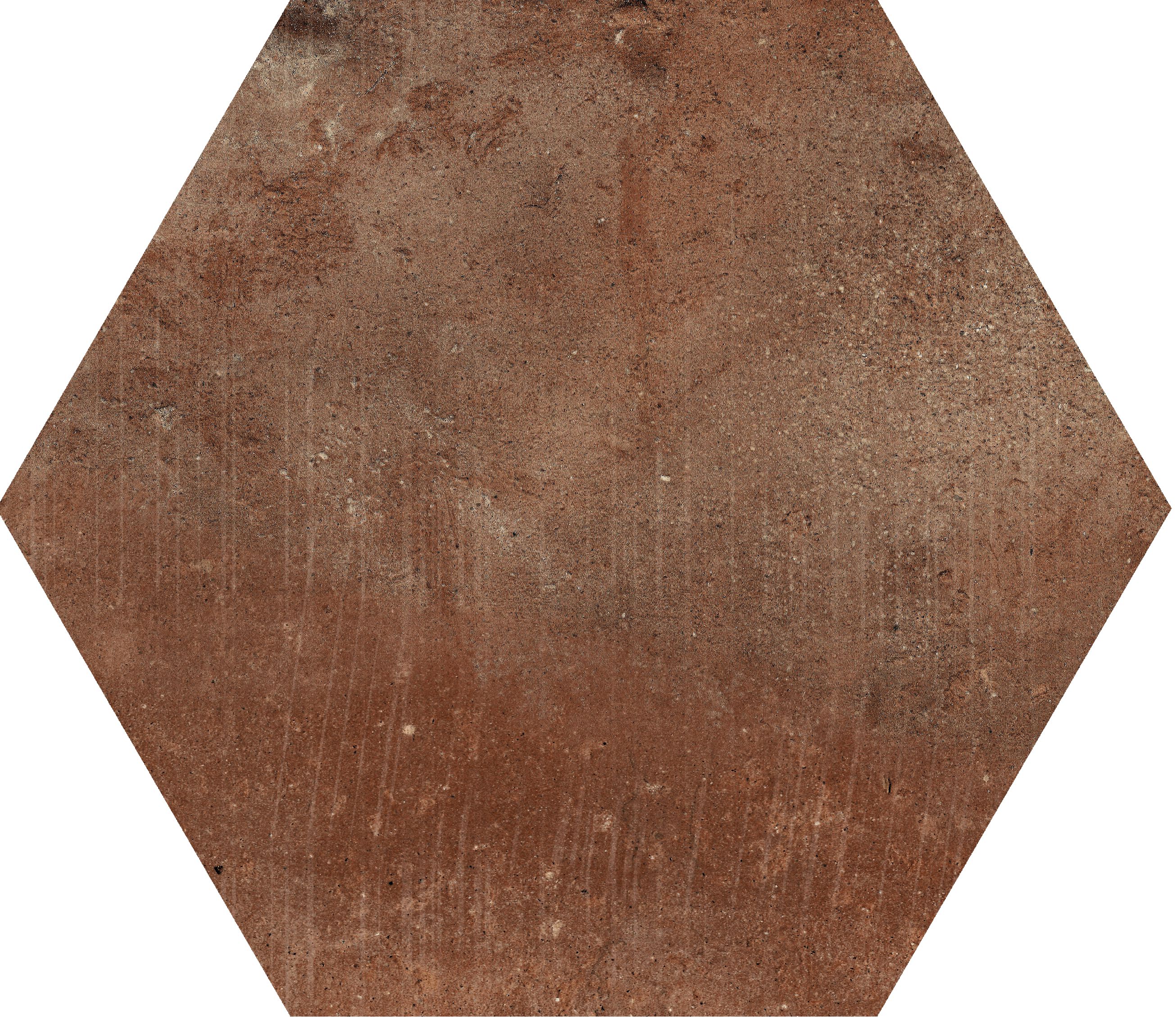 Carrelage couleur terre cuite CALLOT HEX BROWN - 15X17,3 - 0,86 m²