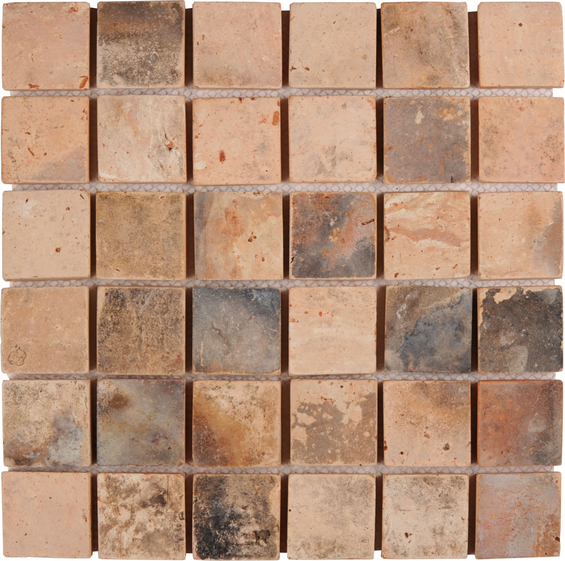 MOSAIQUE TERRE CUITE MIX ROSE 4,8X4,8 - TCRO01 - As de Carreaux