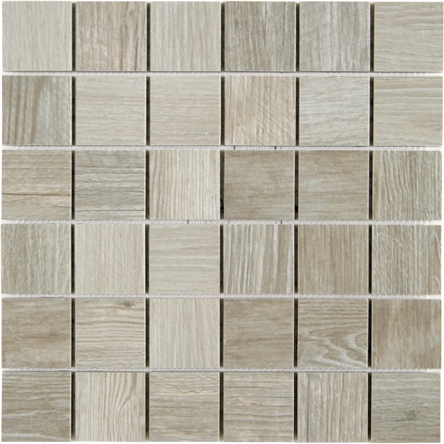 CEMA11 - MOSAIQUE CERAMIQUE 5X5 FACON BOIS NATUREL 30x30 cm - 2