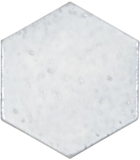 TCBL05 - TERRE CUITE EMAILLEE HEXAGONE BLANC 11X12,5 CM- 0,32 m²