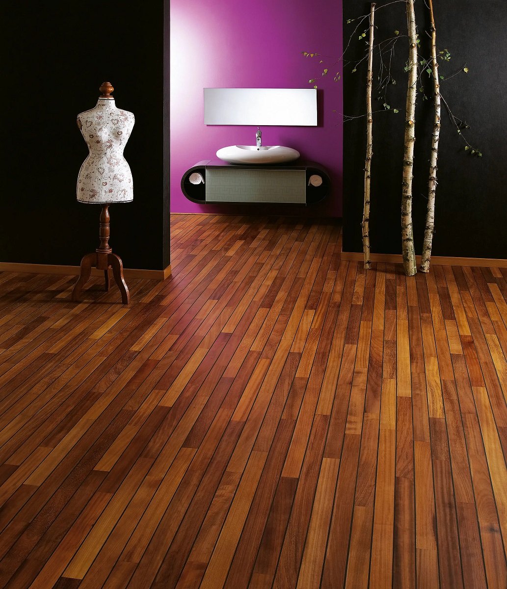 Parquet salle de bains NAVYLAM+ IROKO 30x120 - 1 m²