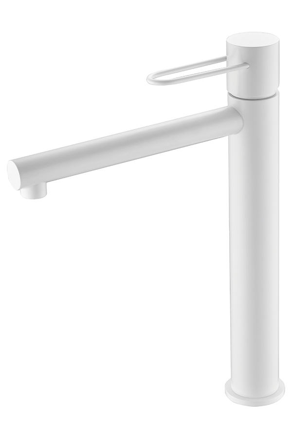 Monocommande lavabo bec haut milos blanc mat BDY027-3BL 43X27X0,8 - 1 unité