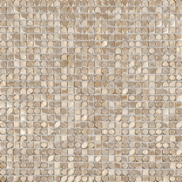 MEOR09 MICRO MOSAIQUE ALU 3D 1X1 CM EP 3.3 mm GRIS OR - 1 unité