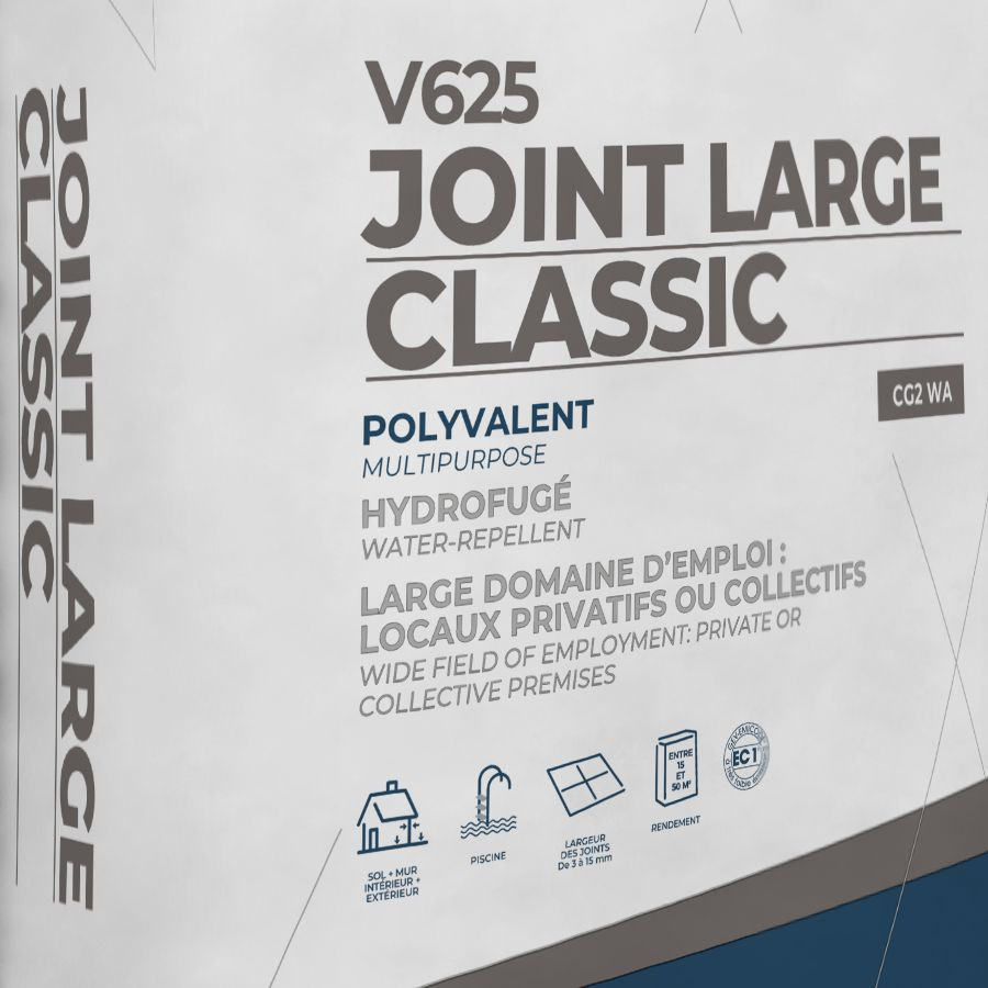 Cerajoint large classic V625 GRIS ACIER - 25kg VPI - 