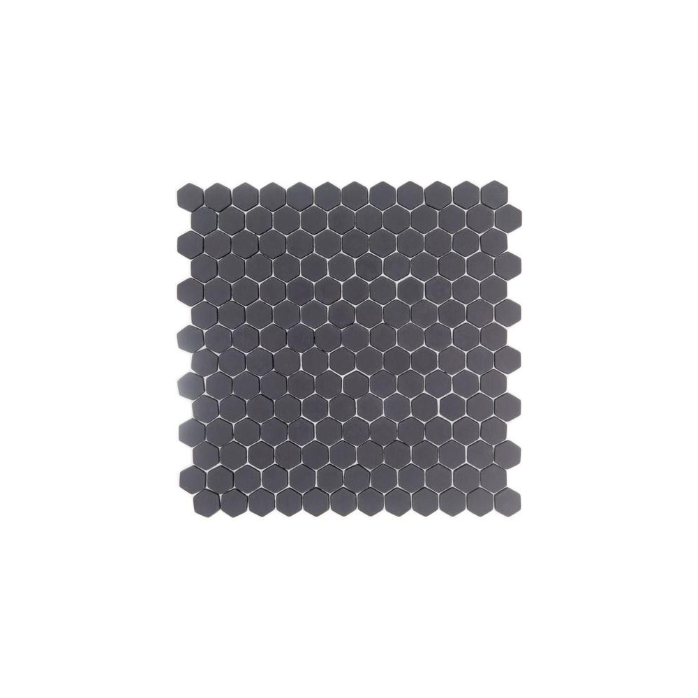 Mosaique Mini tomette hexagonale  GRAPHITE23 25x13mm gris 