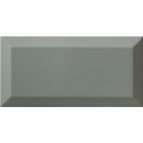 ECHANTILLON (taille variable) de Carrelage Métro biseauté Sage vert de gris brillant 10x20 cm - 2