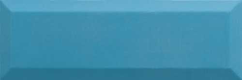 ECHANTILLON (taille variable) de Carrelage Métro biseauté 10x30 cm teal bleu turquoise brillant - 2