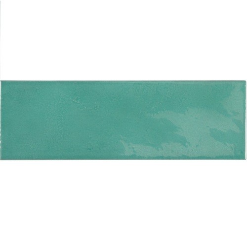 ECHANTILLON (taille variable) de Faience effet zellige bleu turquoise 6.5x20 VILLAGE TEAL 25631 - 2