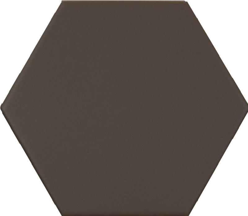 Carrelage hexagonal marron foncé KROMATIKA BROWN R10 11.6x10.1 - 26470 - 0.43 m² - 2