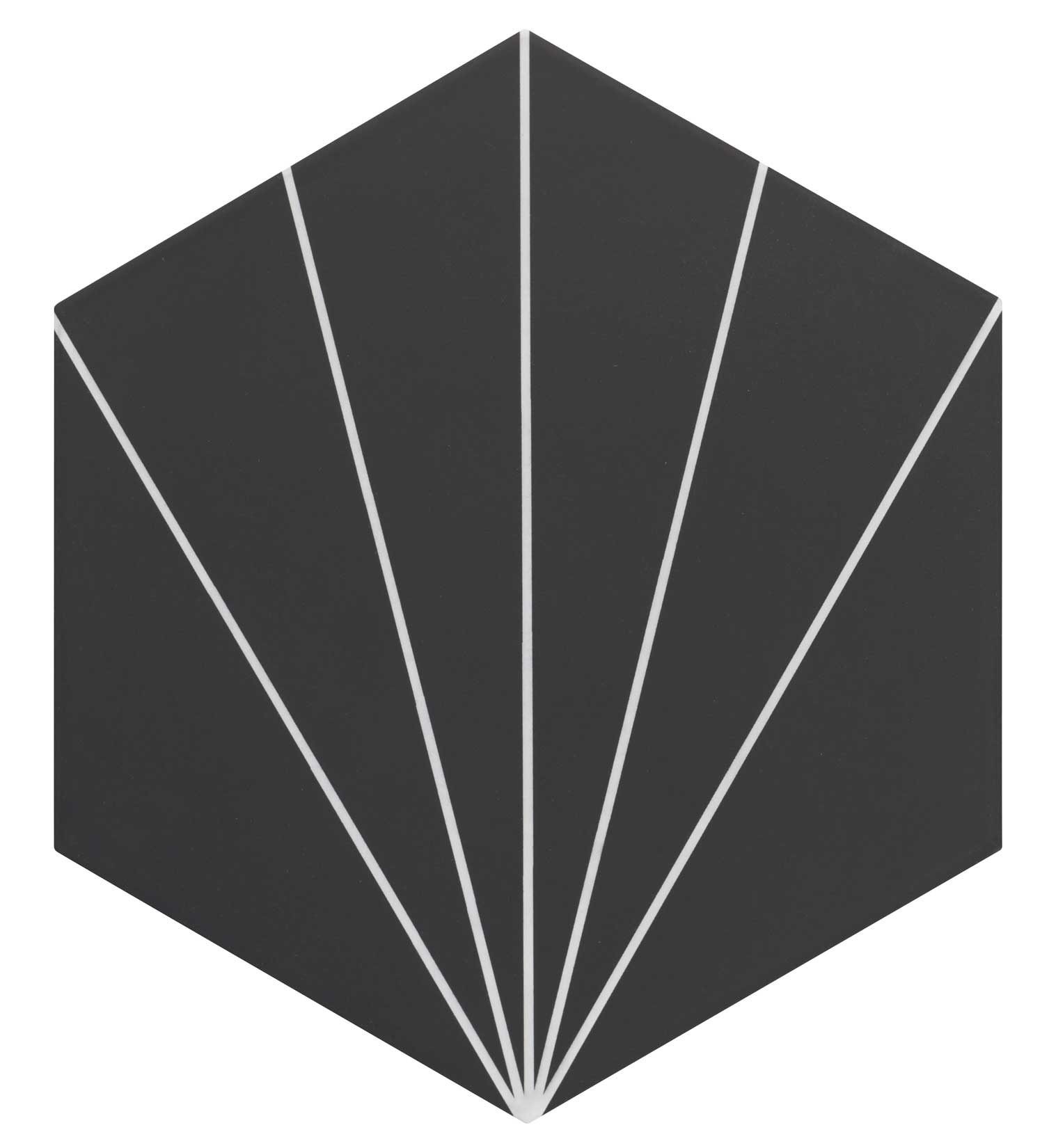 Carreau tomette noir dandelion 33x28.5 VENUS Black - 1m² - 2