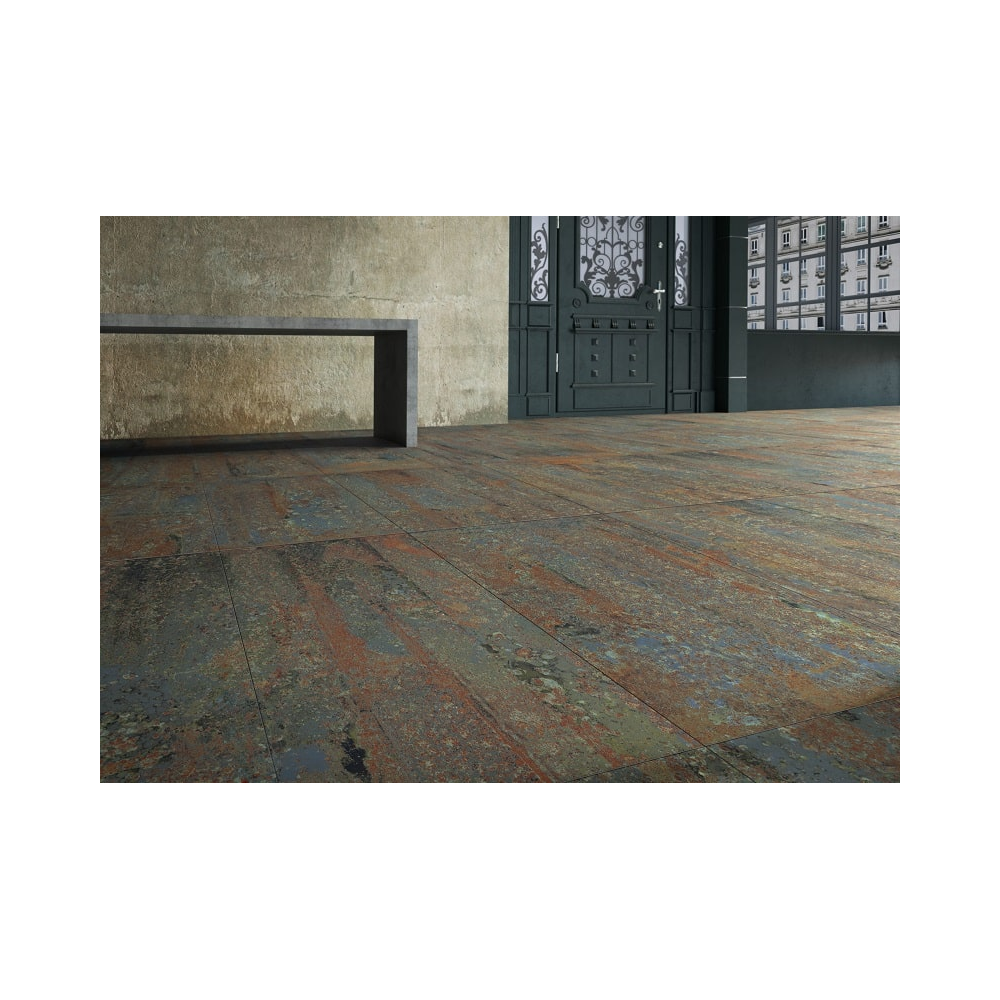 Carrelage Effet Industriel Rust Green Naturel 60x60 Rectifie 1 42m As De Carreaux