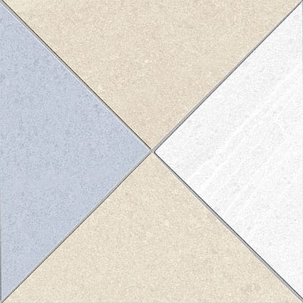 Carrelage imitation ciment 15x15 cm SCRANTON BLEU CIEL Rectifié - 1m² - 2