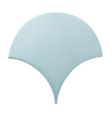 Carrelage uni bleu ciel sans motif taille 12,7X6,2