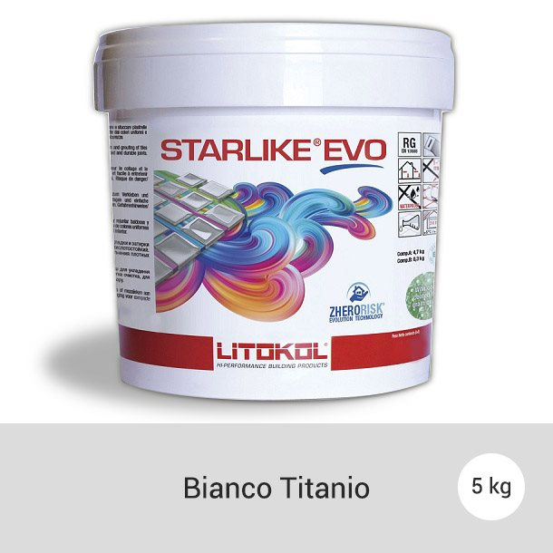 Litokol Starlike EVO Bianco Titanio C.105 Mortier époxy - 5 kg - 2
