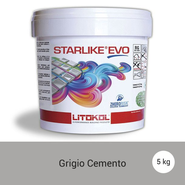 Litokol Starlike EVO Grigio Cemento C.125 Mortier époxy - 5 kg - 2