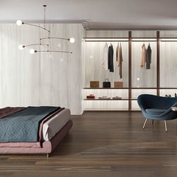 Carrelage aspect bois grand format moderne ANDRIA BRUN 20X120- 1,44 m² 