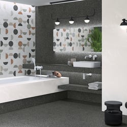 Carrelage imitation terrazzo NINOV RECTIFIE NEGRO ANTIDERAPANT 80X80 - 1,28 m² Vives Azulejos y Gres