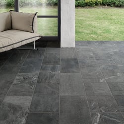 Carrelage grès cérame rectifié effet pierre CAIRNS ANTHRACITE 30X60 - 1,08m² Keope