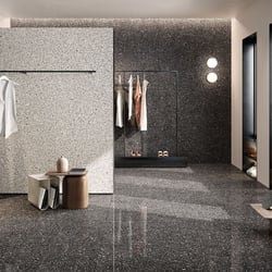 Carrelage grès cérame brillant effet pierre PALMERSTON ALGO GREY 60X60 - 1,44m² Delconca Ceramica