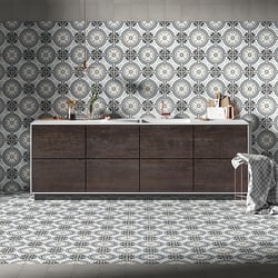 Carrelage effet carreau de ciment REYKJAVIK GRIS - 20X20 - 0,64 m² Nanda Tiles