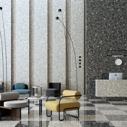 Carrelage imitation ciment et terrazzo NINOV MONA RECTIFIE GRIS 80X80 - 1,28 m² 