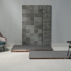 Carrelage effet pierre décoré SUZANO ANTRACITE MIX MOSAICO 20x20 - 0,48 m² 