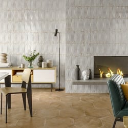 Faience décorée style zellige LILES WHITE - 33X33 - 0,89 m² 