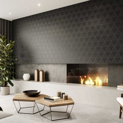Faience style triangulaire TRENTON DECO BLACK - 48,5X28 - 0,94 m² 