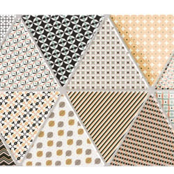 Faience style triangulaire TRENTON GLOSSY PATCHWORK - 48,5X28 - 0,94 m² 