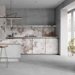 Carrelage effet marbre grand format CASSERO GREY NATURAL - 120X120 - 1,44 m² 