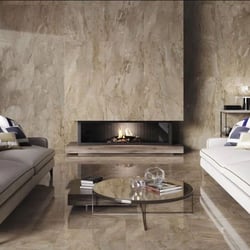 Carrelage imitation marbre brillant PENSA MIELE 60X60 - 1,08m² 
