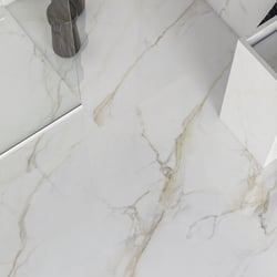 Carrelage effet marbre grand format CALACATTA GOLD POLI - 120X120 - 1,44 m² 