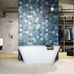 Lot de 3.60 m² - Carrelage tomette colorée style ciment bleu vert 26.5x51 cm HEX AQUAMARINE - 3.60 m² 