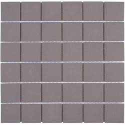 MOSAIQUE 4,8X4,8 ep 6 mm CERAMIQUE AD TRAME 30,6X30,6 CM TAUPE Togama