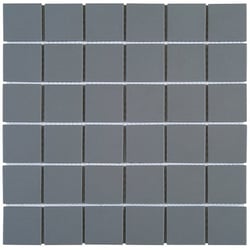 MOSAIQUE 4,8X4,8 ep 6 mm CERAMIQUE AD TRAME 30.6X30.6 CM GRIS FONCE CE.SI