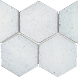 TCBL05 - TERRE CUITE EMAILLEE HEXAGONE BLANC 11X12,5 CM  - 0,32 m² Realonda