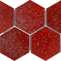 TCRO02 - TERRE CUITE EMAILLEE HEXAGONE ROUGE 11X12,5 CM  - 0,32 m² Natucer