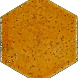 TCJA02 - TERRE CUITE EMAILLEE HEXAGONE MOUTARDE 11X12,5 CM  - 0,32 m² Arcana