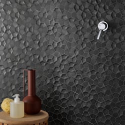 MENO08 MOSAIQUE PALLADIANE ALUMINIUM 3D NOIR 279X279 - 1 unité Delconca Ceramica