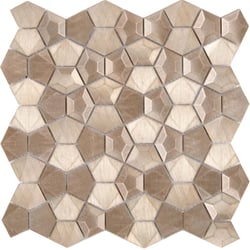 MEOR12 MOSAIQUE PALLADIANE ALUMINIUM 3D OR 27,9X27,9 - 1 unité Bati Orient