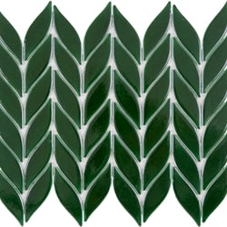 CEVE15 MOSAIQUE CERAMIQUE PETALE VERT FONCE 33.5X27.6 CM - 1 unité Bati Orient