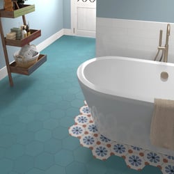 Carrelage hexagonal nuancé CHARLEY BELLABLUE DECOR 17,5X20 - 0.71 m² Realonda