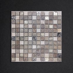 Mosaïque marbre et verre MALLA URALES GRIS - 30x30 - 7 unités Decora