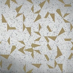 Tomettes terrazzo décorées 25x29 cm HEX-STRACCIATELLA HONEY NATURAL - 0.935m² Aparici