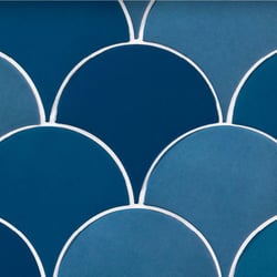 Carreau écaille bleu marine nuancé 12.7x6.2 SQUAMA INDIGO pour sol - 0.35m² 