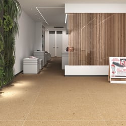Carrelage grand format grès cérame imitation terrazzo GALBE MOSTAZA 80X80 - 1,28 m² 
