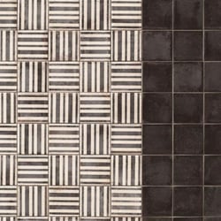 Carrelage effet ciment noir TOMAR LINES CAVIAR 11X11 - 0,5 m² Vives Azulejos y Gres