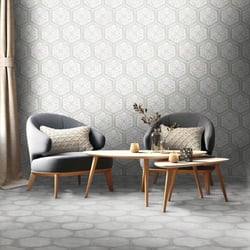 Carrelage hexagonal décoré HIMA IRIS 21X25 - 0.8 m² Nanda Tiles