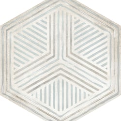 Carrelage hexagonal décoré HIMA LUCI 21X25 - 0.80 m² 