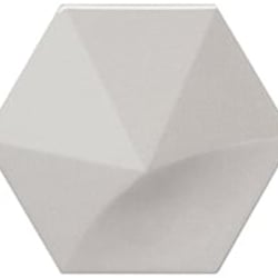 Faïence hexagonale à relief MAFINGA OBERLAND LIGHT GREY 12,4X10,7 cm - 0,36 m² Equipe